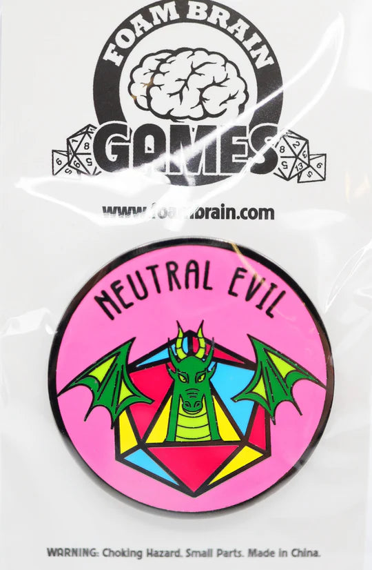 Pride Flag Alignment Pin: Pansexual Neutral Evil