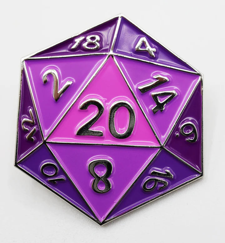 D20 Pin Purple