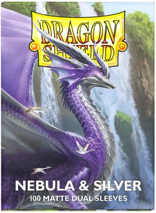 Dragon Shields: (100) Matte Dual - Nebula & Silver