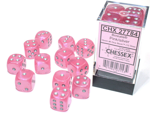 CHX 27784 BOREALIS 12D6 PINK/SILVER 16MM LUMINARY