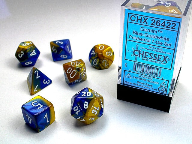 CHX 26422 GEMINI 7-DIE SET BLUE-GOLD/WHITE