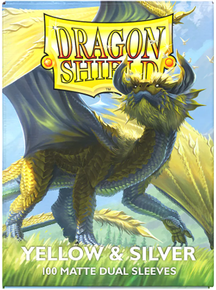 Dragon Shields: (100) Matte Dual - Yellow & Silver