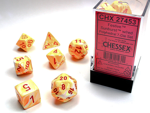 CHX 27453 FESTIVE 7-DIE SET SUNBURST/RED
