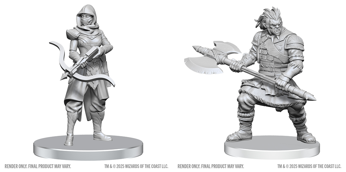 Dungeons & Dragons: Nolzur's Marvelous Unpainted Miniatures - W28 Assassin & Berserker