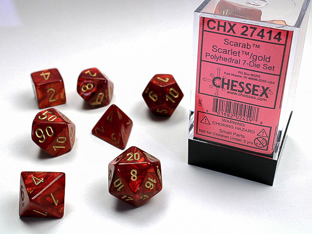CHX 27414 SCARAB 7-DIE SET SCARLET/GOLD