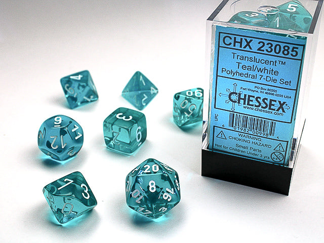 CHX 23085 TRANSLUCENT 7-DIE SET TEAL/WHITE