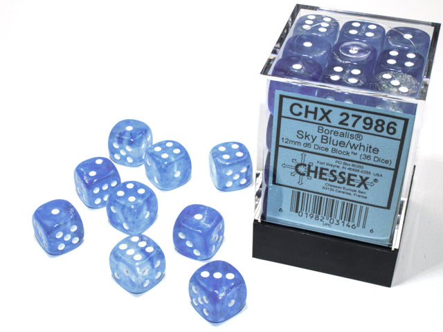 CHX 27986 BOREALIS 36D6 SKY BLUE/WHITE 12MM LUMINARY