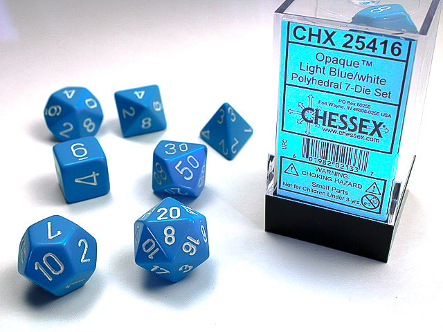 CHX 25416 OPAQUE 7-DIE SET LIGHT BLUE/WHITE