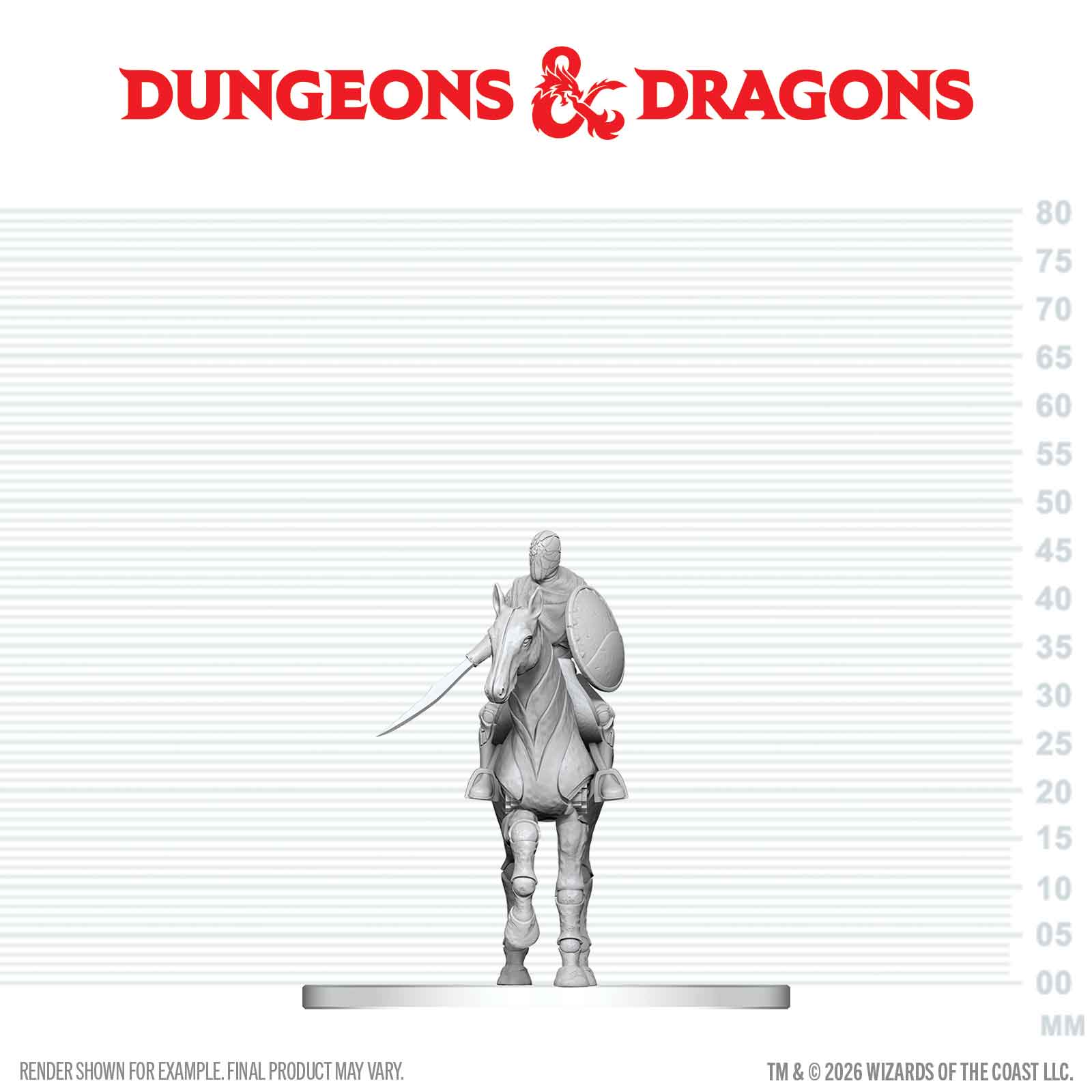 Dungeons & Dragons: Nolzur's Marvelous Unpainted Miniatures - Nimblewright Steed with Rider
