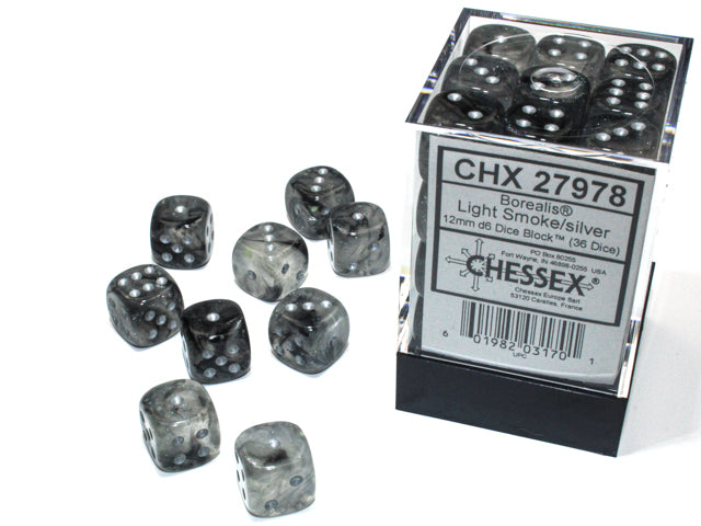 CHX 27978 BOREALIS 36D6 LIGHT SMOKE/SILVER 12MM LUMINARY