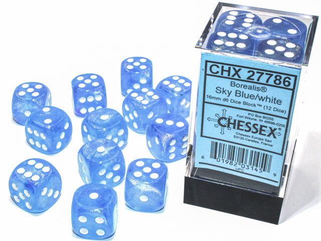 CHX 27786 BOREALIS 12D6 SKY BLUE/WHITE 16MM LUMINARY
