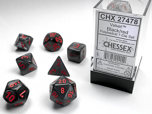 CHX 27478 VELVET 7-DIE SET BLACK/RED