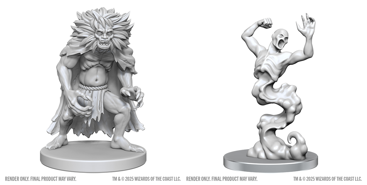 Dungeons & Dragons: Nolzur's Marvelous Unpainted Miniatures - W28 Classic Wight & Classic Wraith