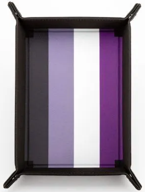 FanRoll Fold Up Velvet Dice Tray - Asexual