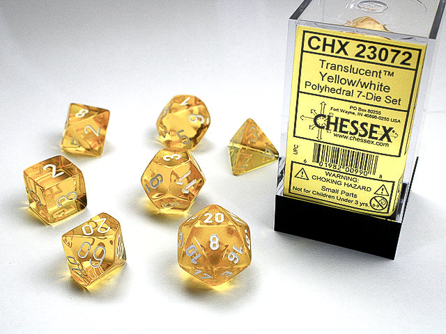CHX 23072 TRANSLUCENT 7-DIE SET YELLOW W/WHITE (25)