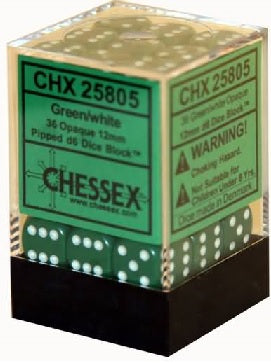 CHX 25805 Dice Green with Whit