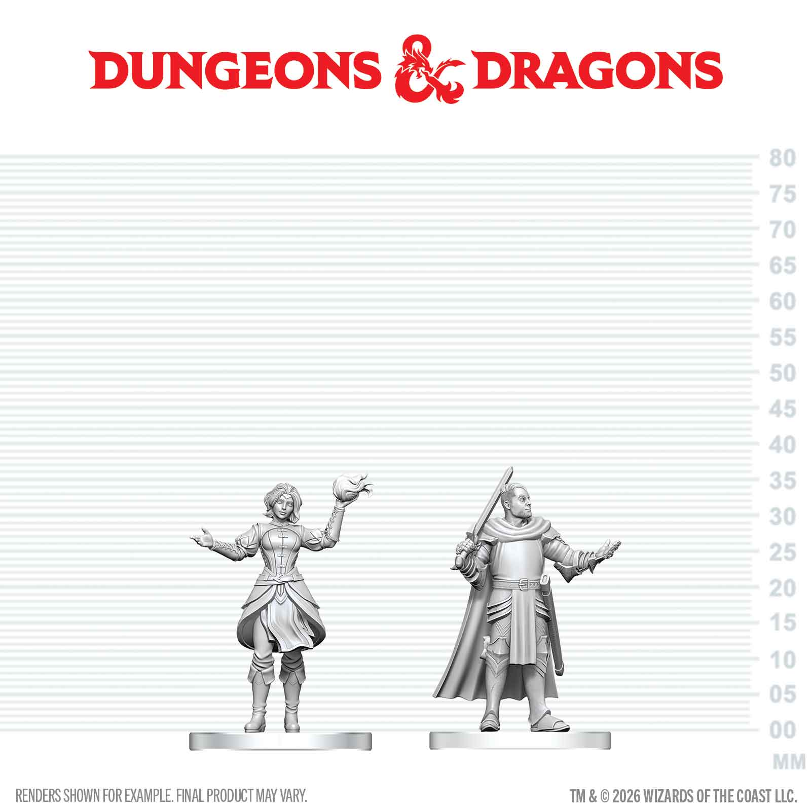 Dungeons & Dragons: Nolzur's Marvelous Unpainted Miniatures - Knight & Mage Apprentice