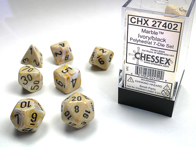 CHX 27402 MARBLE 7-DIE SET IVORY/BLACK