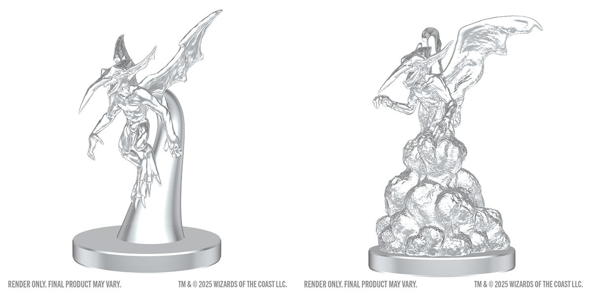 Dungeons & Dragons: Nolzur's Marvelous Unpainted Miniatures - W28 Ice Mephit & Dust Mephit