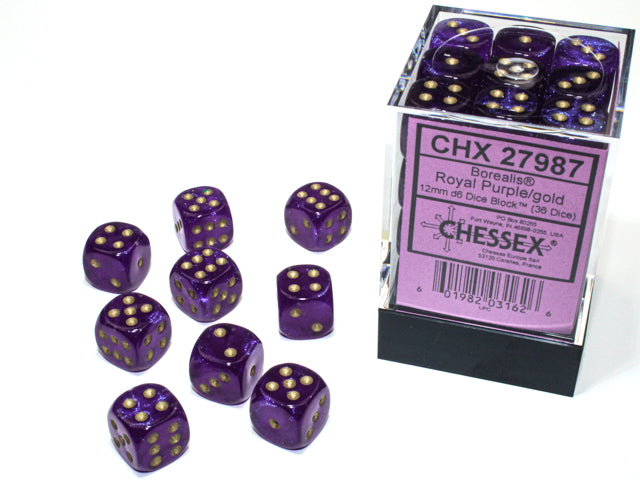 CHX 27987 BOREALIS 36D6 ROYAL PURPLE/GOLD 12MM LUMINARY