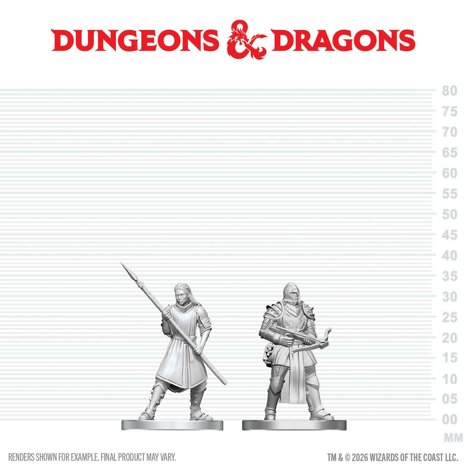 Dungeons & Dragons: Nolzur's Marvelous Unpainted Miniatures - W29 Town Guards