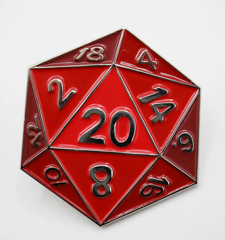 Red D20 Pin