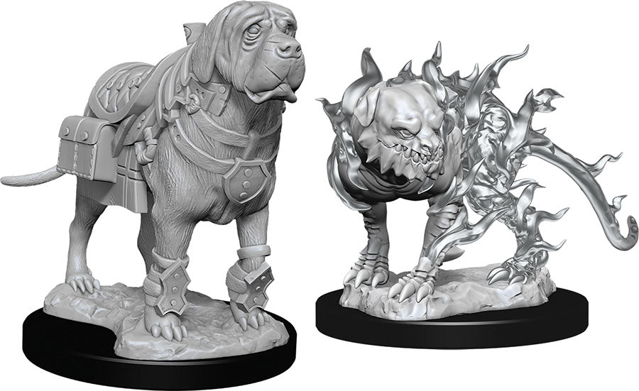 Dungeons & Dragons: Nolzur's Marvelous Unpainted Miniatures - W11 Mastiff & Shadow Mastiff