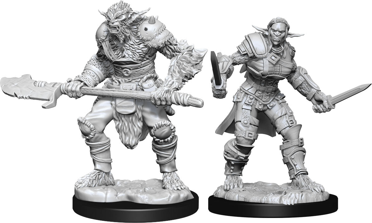 Dungeons & Dragons: Nolzur's Marvelous Unpainted Miniatures - W15 Bugbear Barbarian Male & Bugbear Rogue Female
